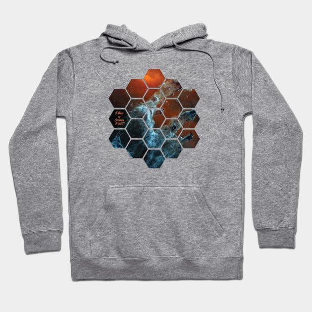 Pillars of Creation (MIRI Image) : James Webb Space Telescope Hoodie by Da Vinci Feather